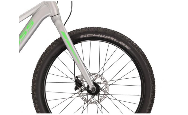 Kross LEVEL JR 3.0 24" stříbrná/zelená 2023
